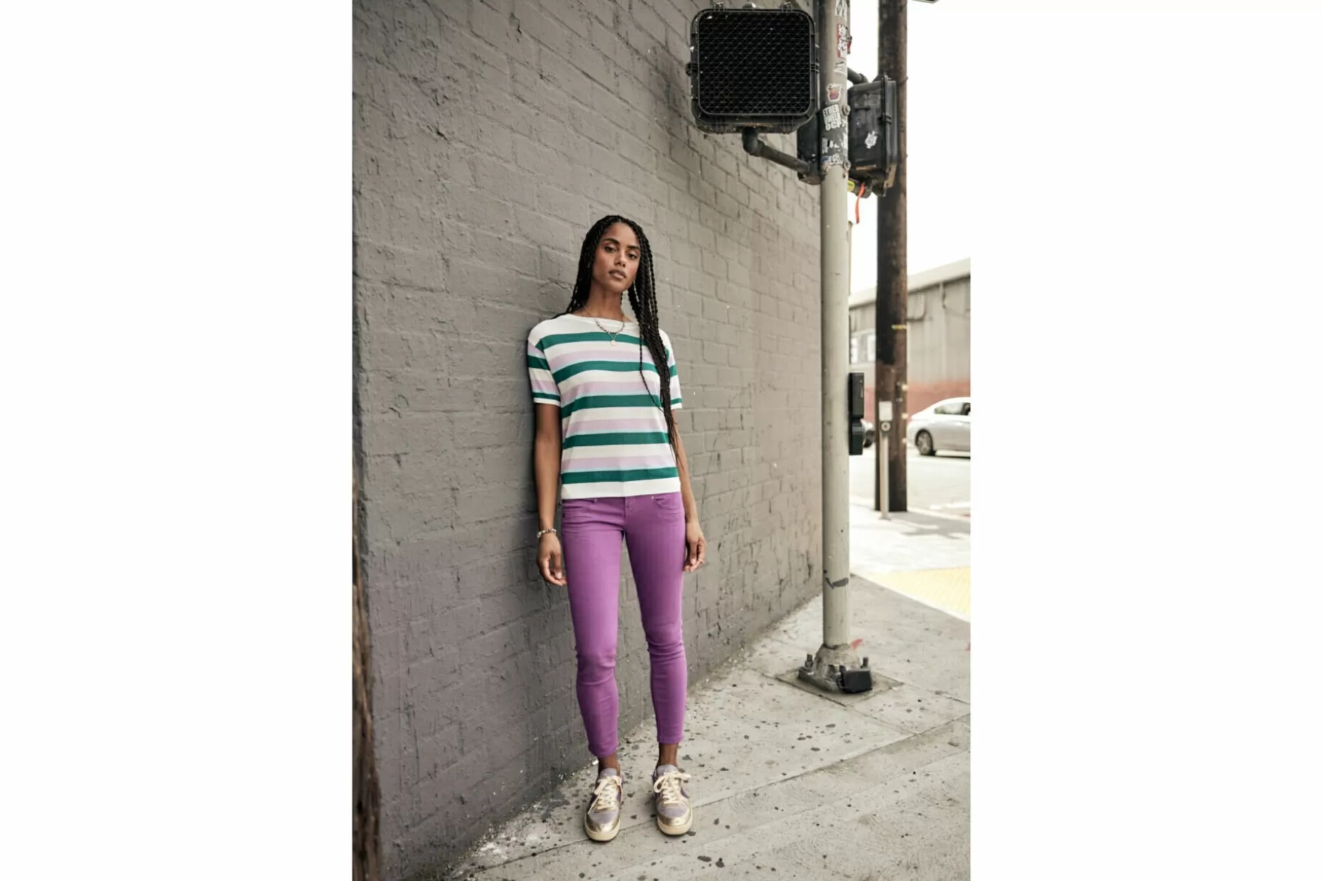 Freeman T Porter Alexa Cropped New Magic Color Colored Pants Woman, Dewberry Online