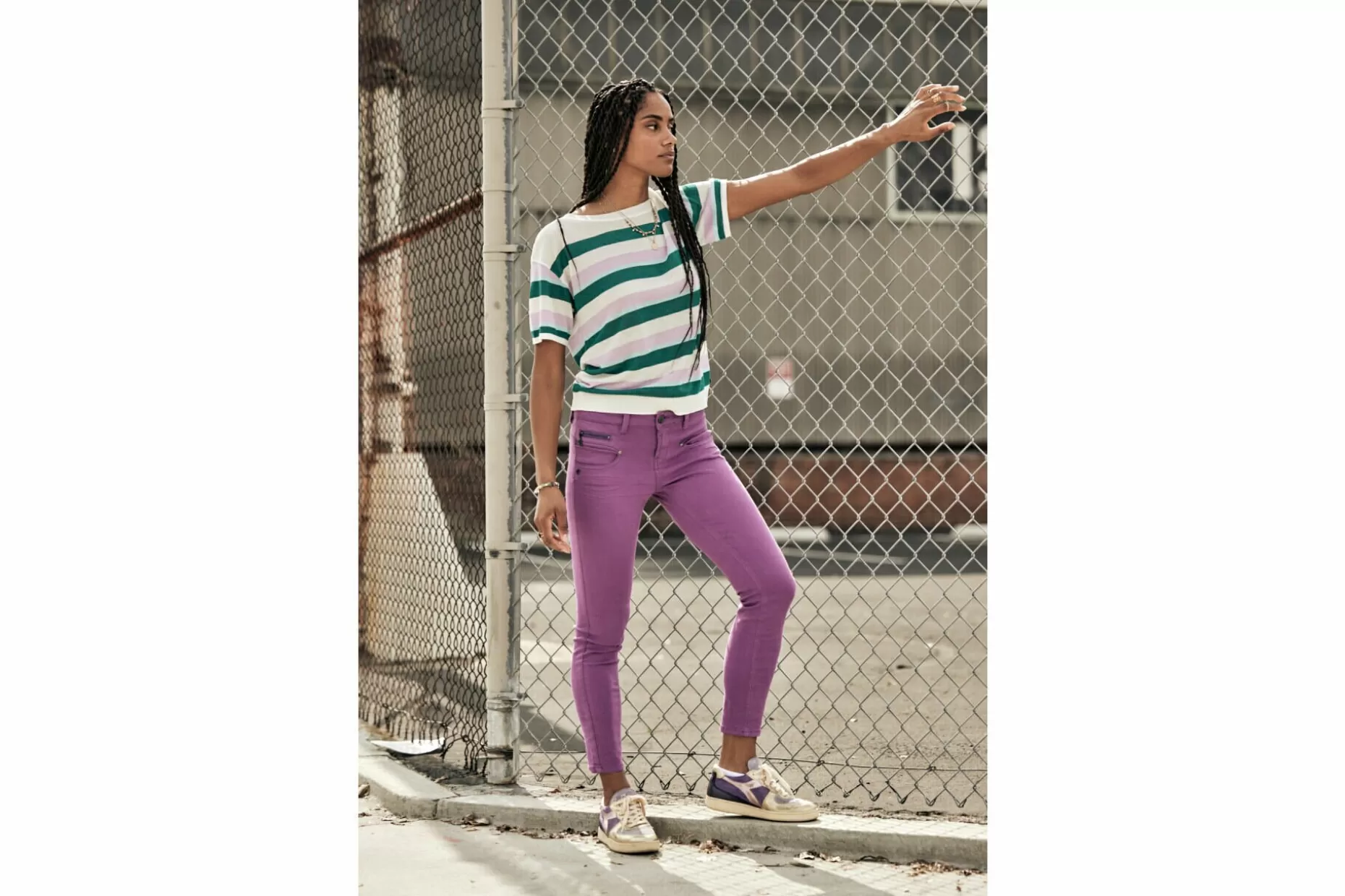 Freeman T Porter Alexa Cropped New Magic Color Colored Pants Woman, Dewberry Online