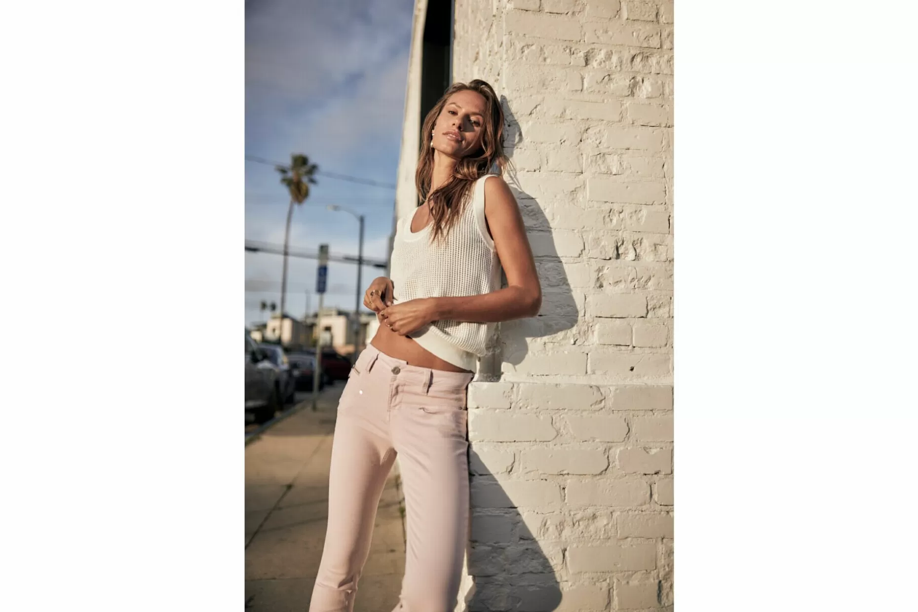 Freeman T Porter Alexa Cropped New Magic Color Colored Pants Woman, Parfait Pink Best
