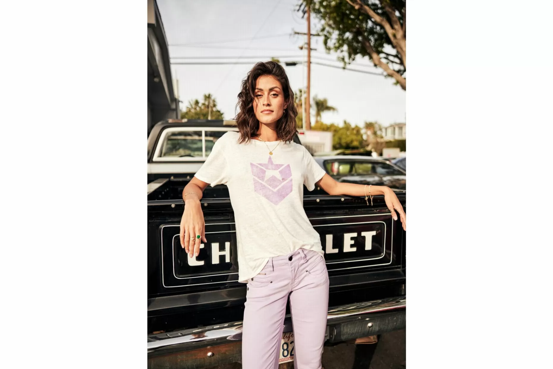 Freeman T Porter Alexa Cropped New Magic Color Colored Pants Woman, Purple Rose Best