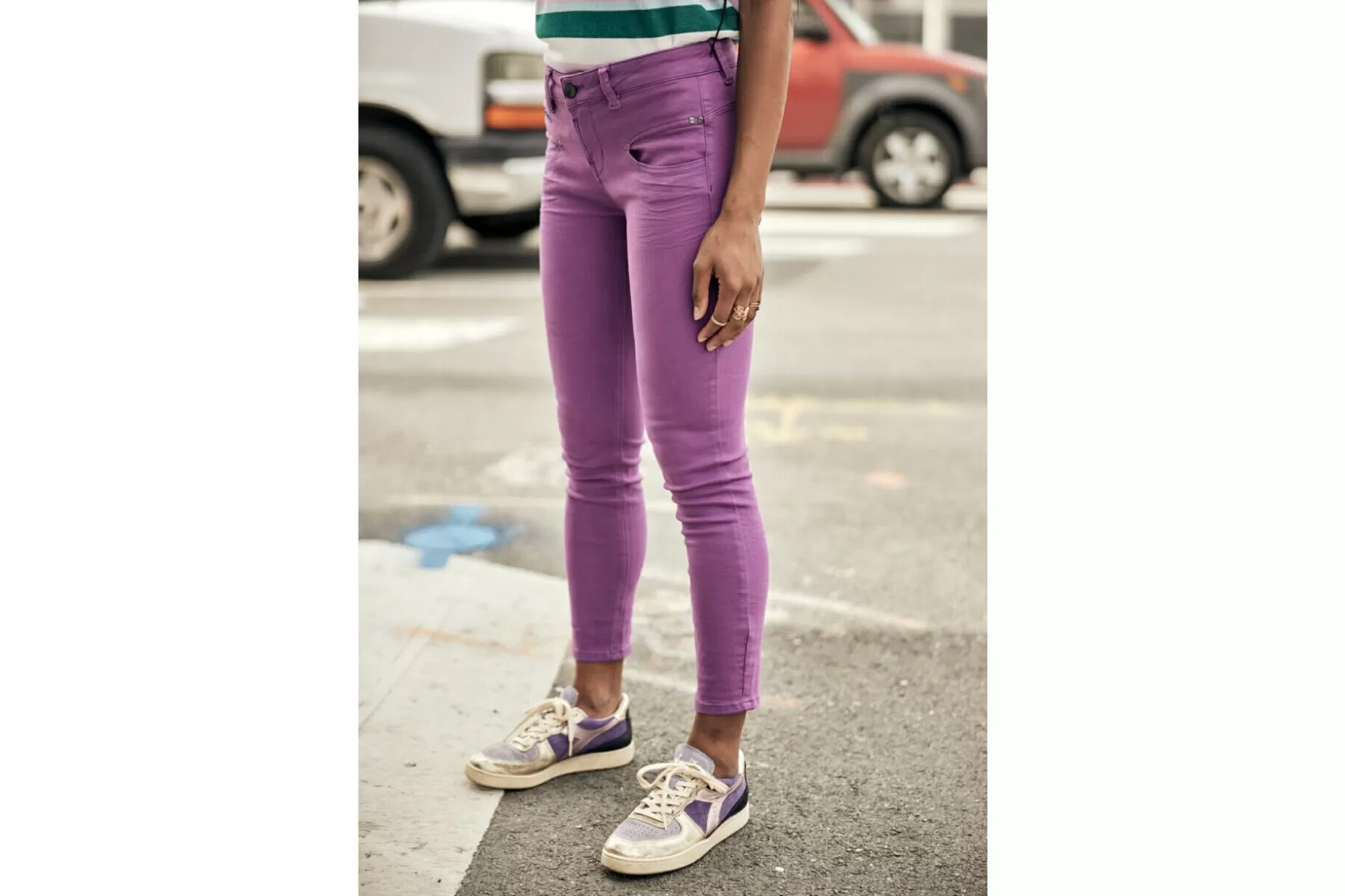 Freeman T Porter Alexa Cropped New Magic Color Colored Pants Woman, Dewberry Online