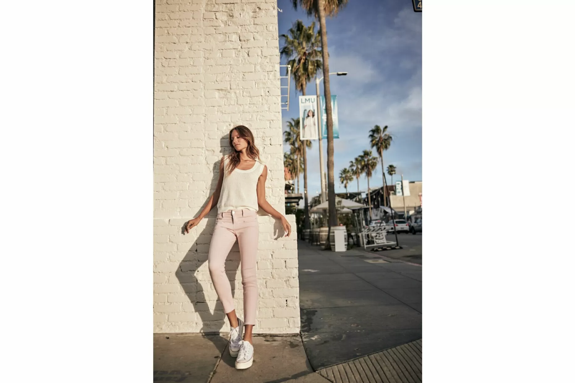 Freeman T Porter Alexa Cropped New Magic Color Colored Pants Woman, Parfait Pink Best